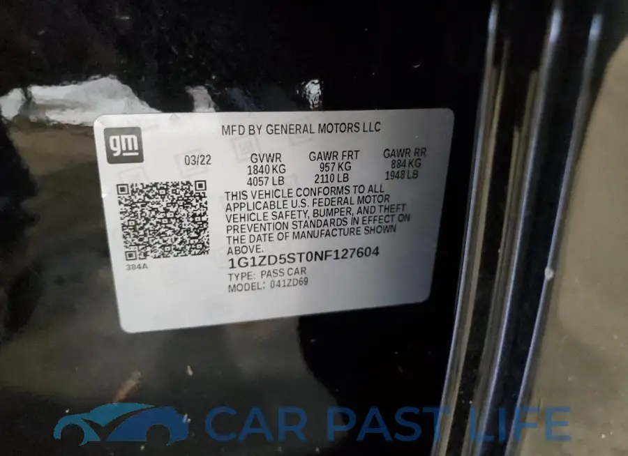 1G1ZD5ST0NF127604# 12
