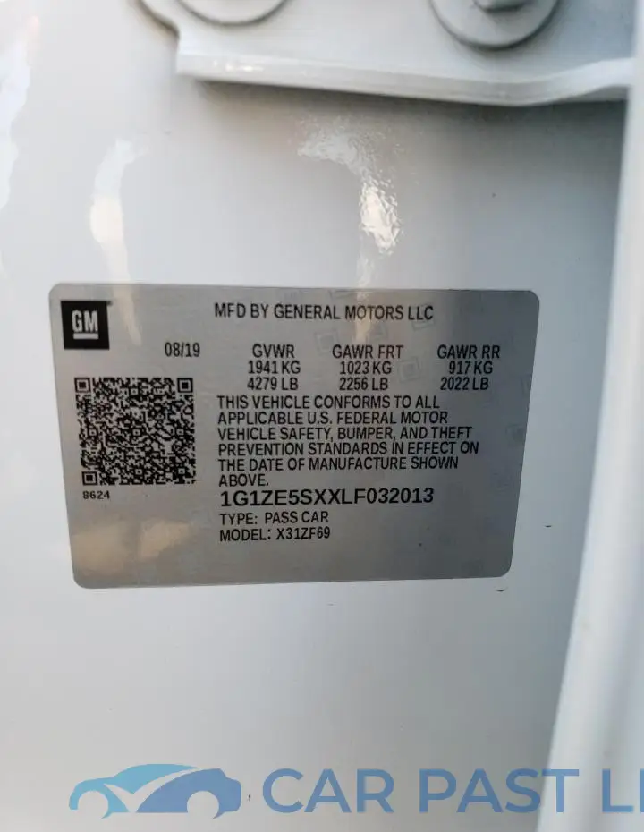 1G1ZE5SXXLF032013# 12