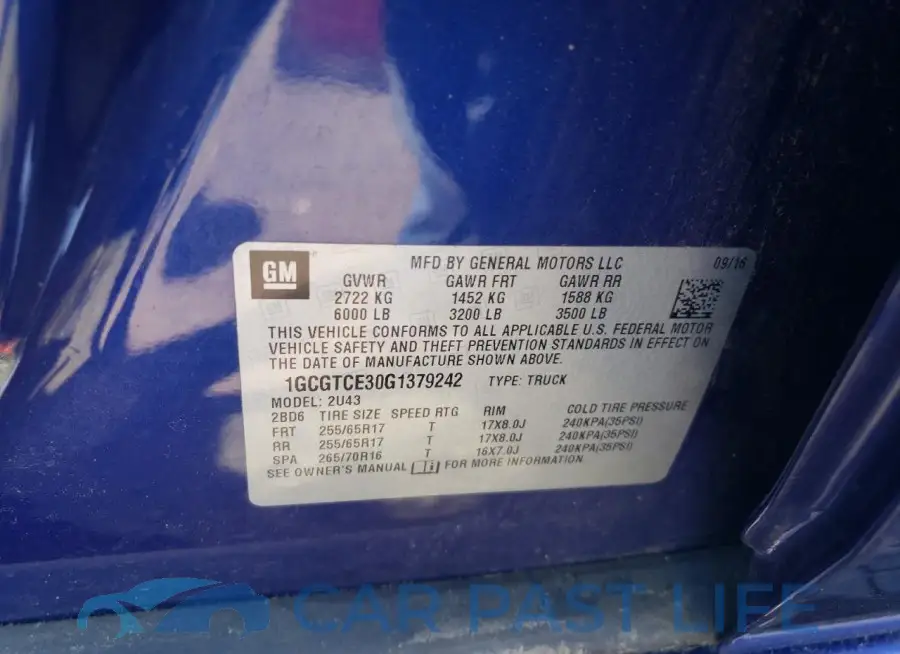1GCGTCE30G1379242# 12