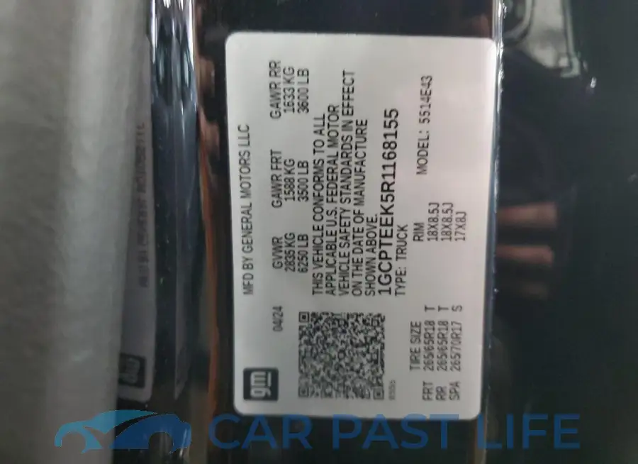 1GCPTEEK5R1168155# 13