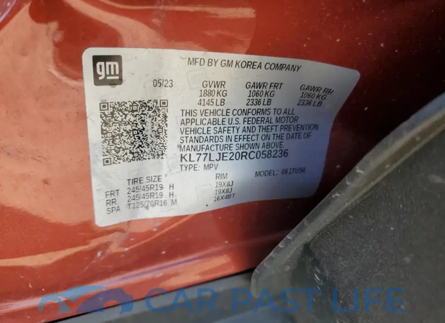 KL77LJE20RC058236# 13