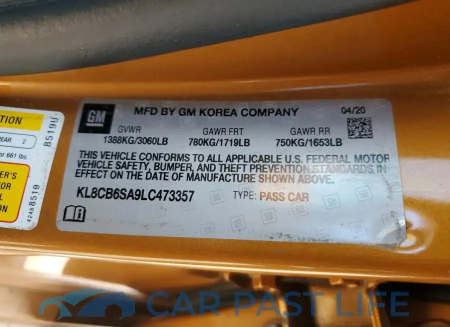KL8CB6SA9LC473357# 13