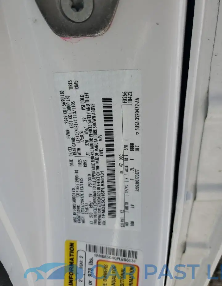 1FMDE5CH6PLB56131# 12