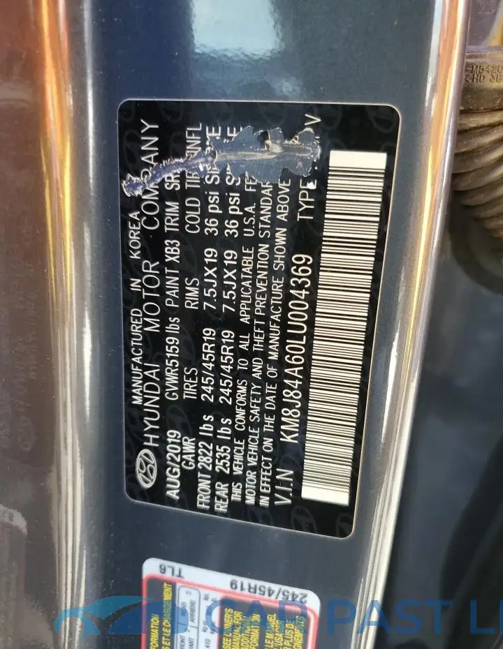 KM8J84A60LU004369# 13