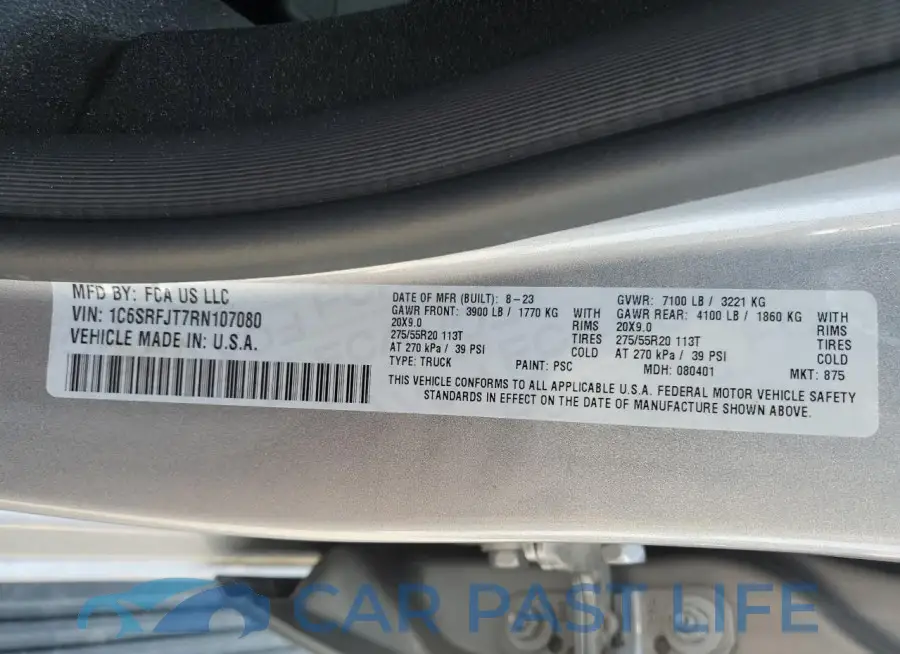 1C6SRFJT7RN107080# 12