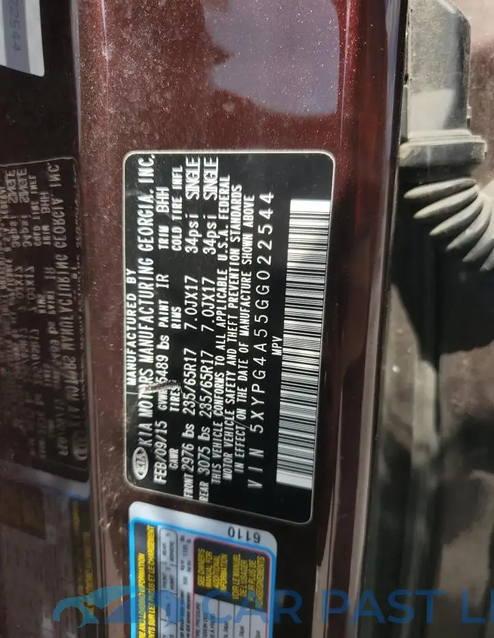 5XYPG4A55GG022544# 13