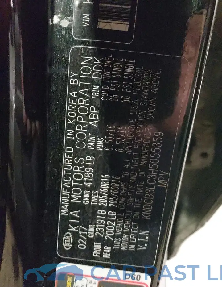 KNDCB3LC3H5055359# 13