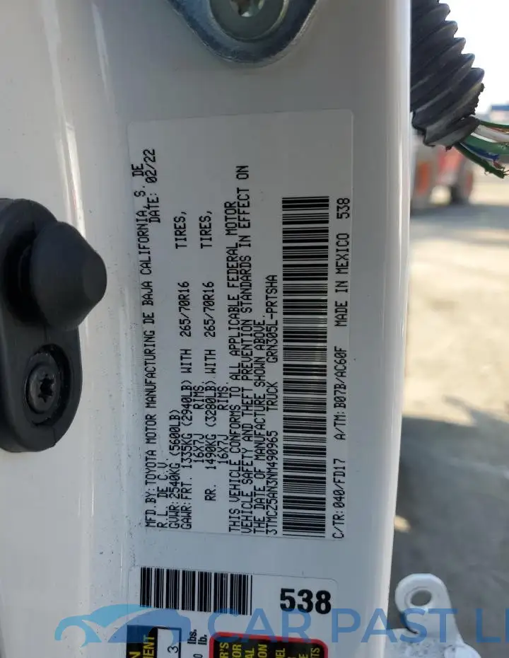 3TMCZ5AN3NM490965# 12