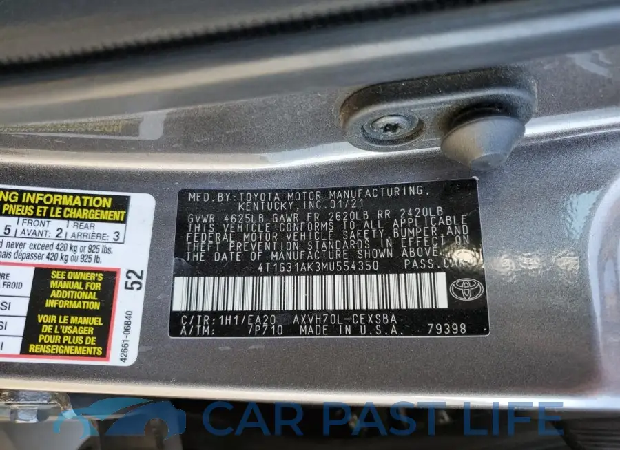 4T1G31AK3MU554350# 13
