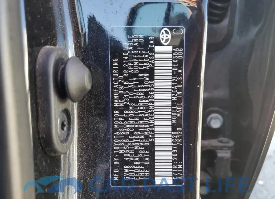 5YFS4MCE5MP066650# 12
