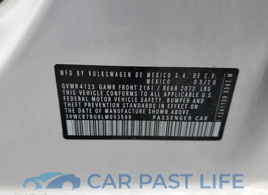 3VWCB7BU8LM053589# 12