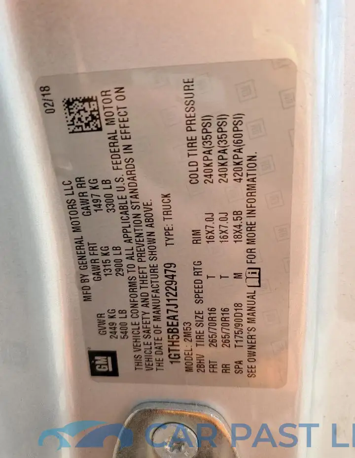 1GTH5BEA7J1229479# 12