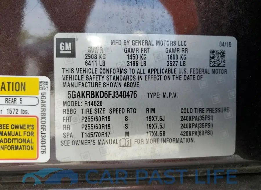 5GAKRBKD6FJ340476# 14