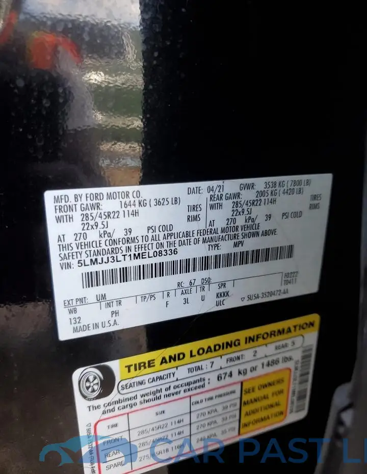 5LMJJ3LT1MEL08336# 12