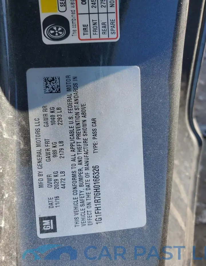 1G1FH1R76H0166326# 13