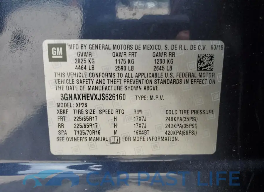 3GNAXHEVXJS626160# 13