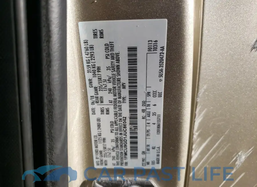 1FMCU9GD1JUC86042# 13