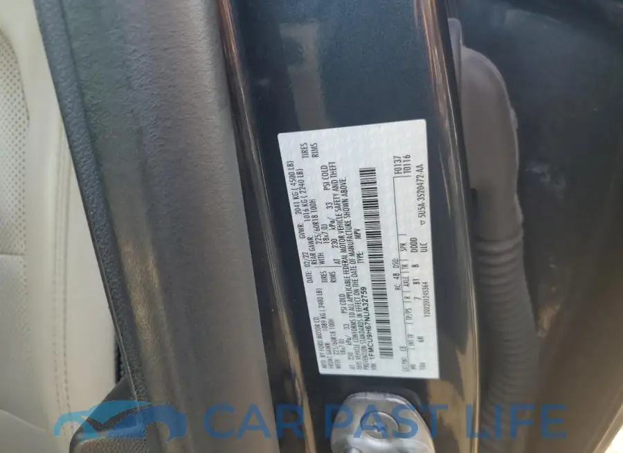 1FMCU9H67NUA32759# 13