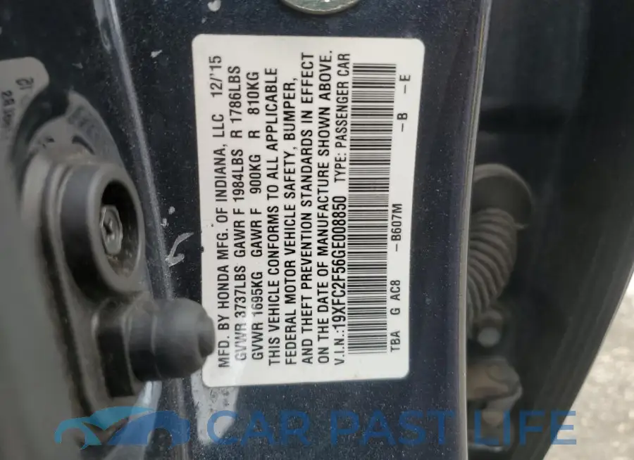 19XFC2F56GE008850# 12