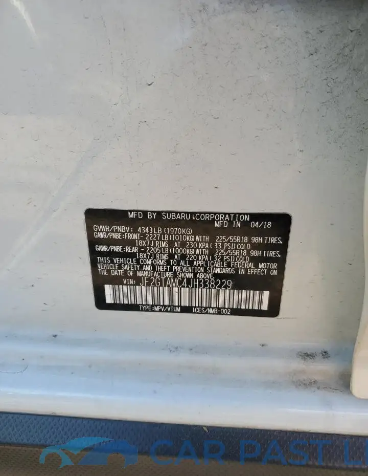 JF2GTAMC4JH338229# 12