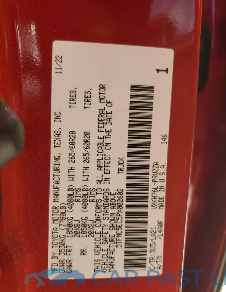 5TFNC5EC5PX002602# 12