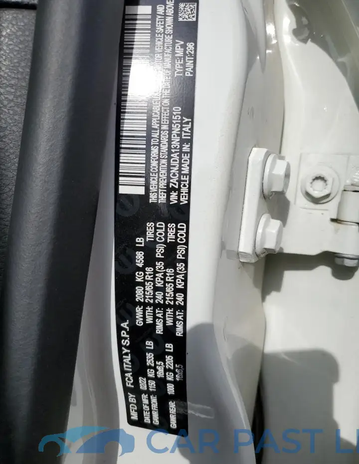 ZACNJDA13NPN51510# 12