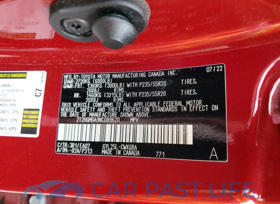2T2HGMDA9NC089620# 13