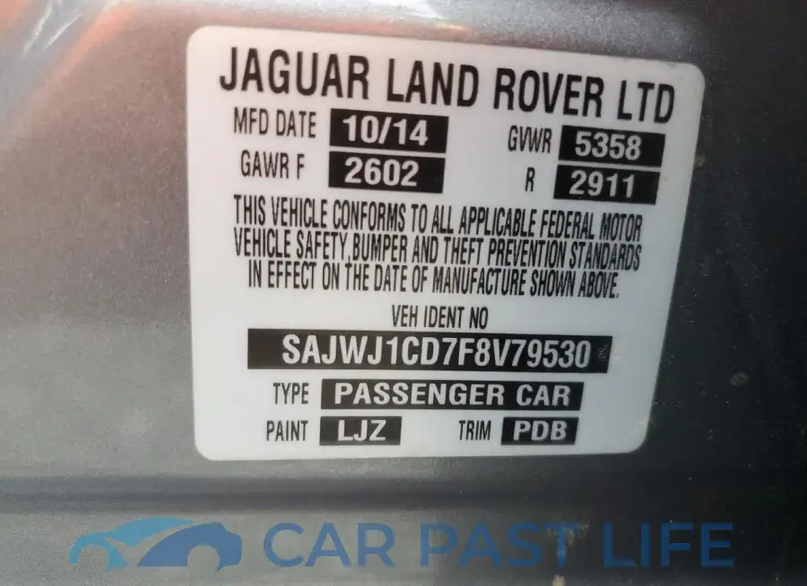 SAJWJ1CD7F8V79530# 12