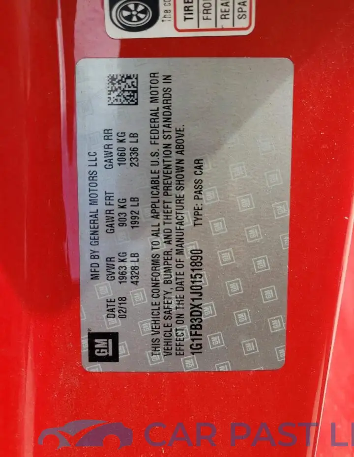 1G1FB3DX1J0151890# 12