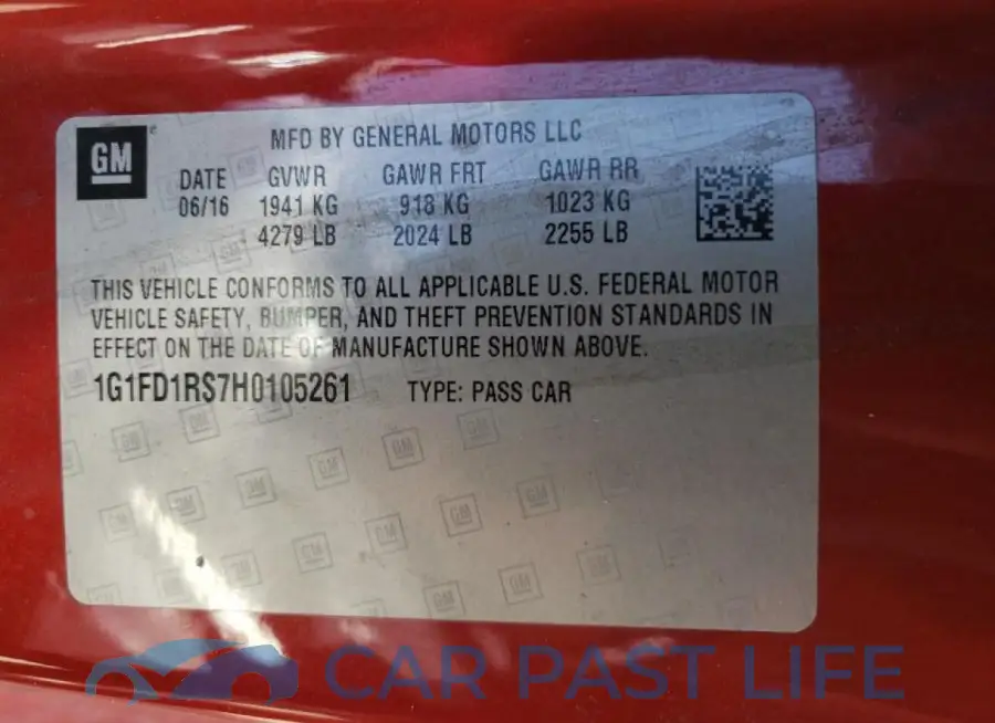 1G1FD1RS7H0105261# 13
