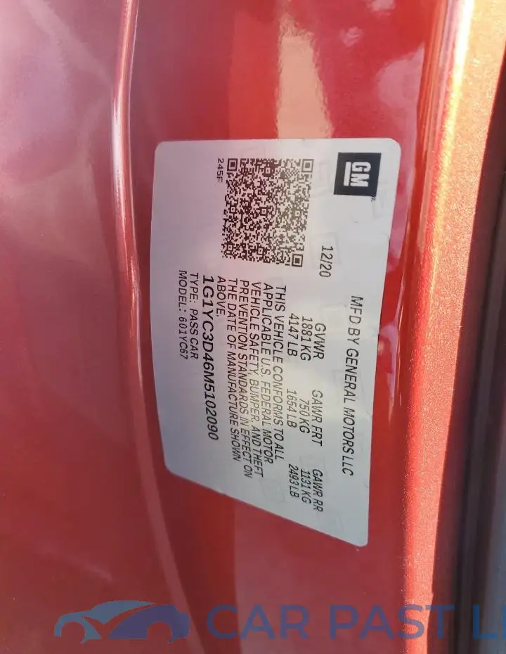 1G1YC3D46M5102090# 12