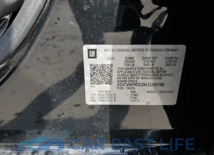 2GCVKPEC2K1150758# 12