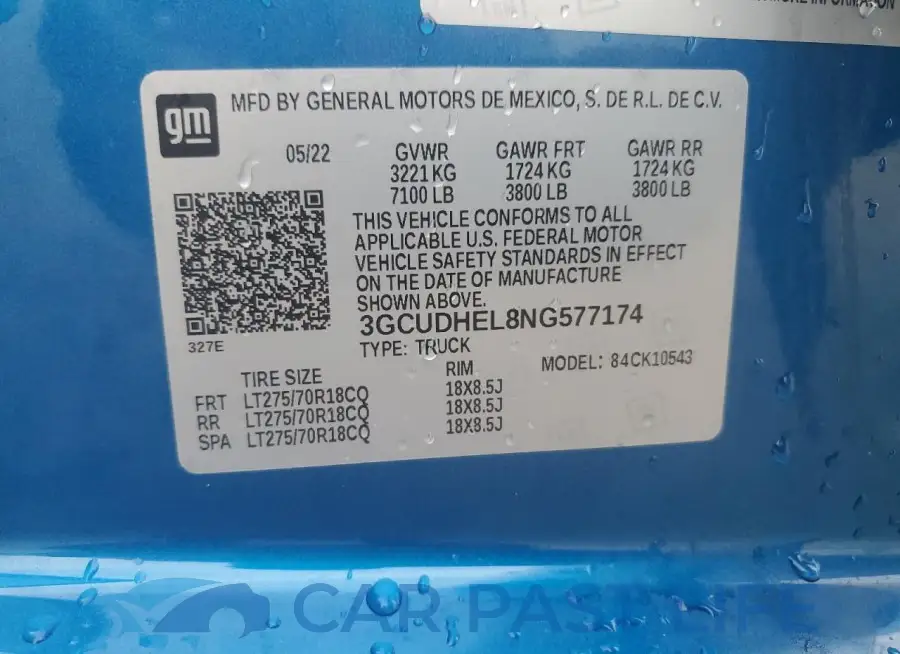 3GCUDHEL8NG577174# 13