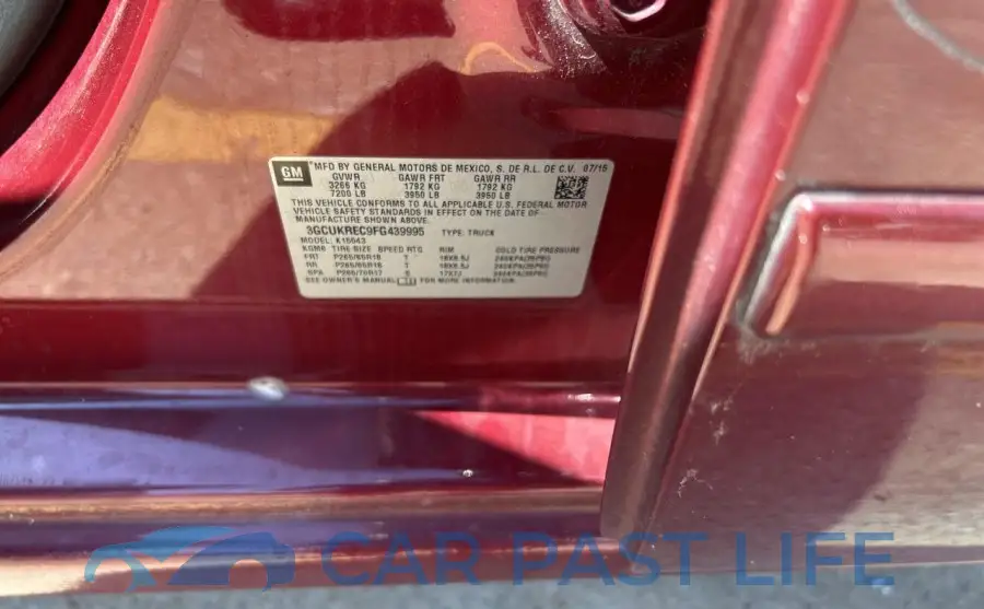 3GCUKREC9FG439995# 10
