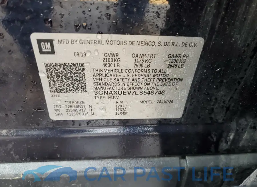 3GNAXUEV7LS546746# 13