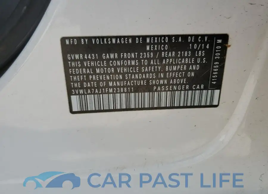 3VWLA7AJ1FM238811# 12