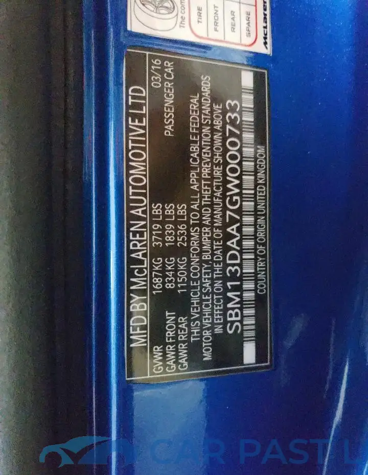 SBM13DAA7GW000733# 13