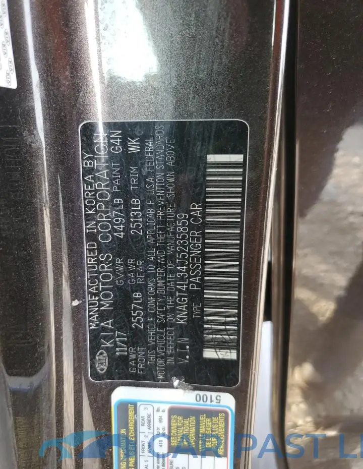 KNAGT4L34J5235859# 12