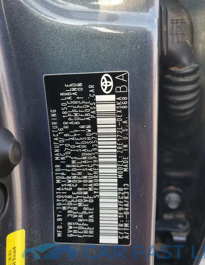 5YFBURHE2HP593573# 12