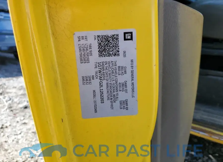 1GTW7AFG2L1252203# 13