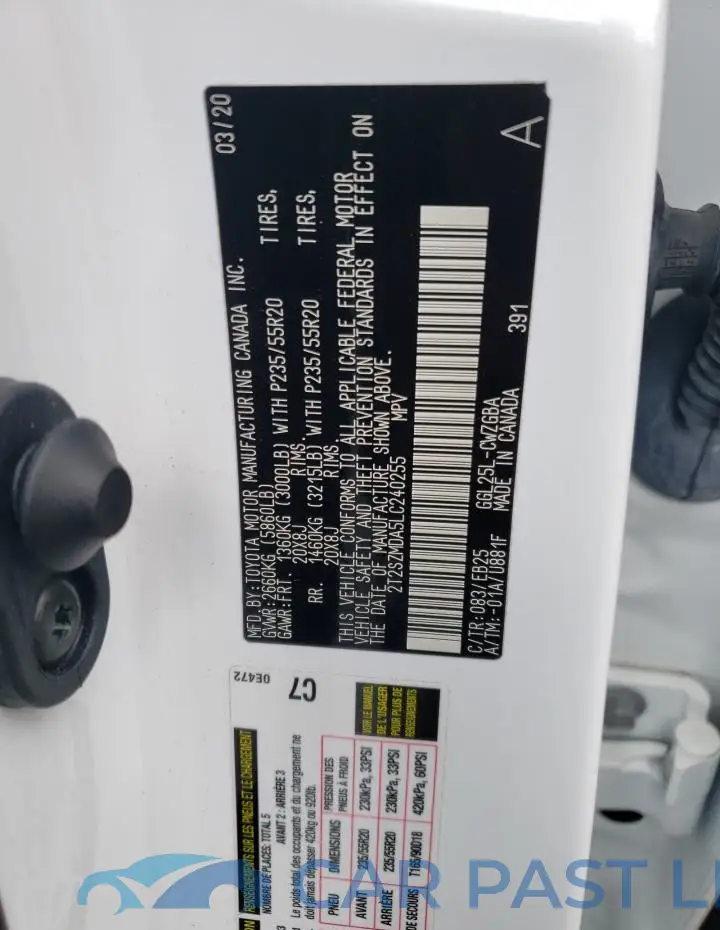 2T2SZMDA5LC240255# 13