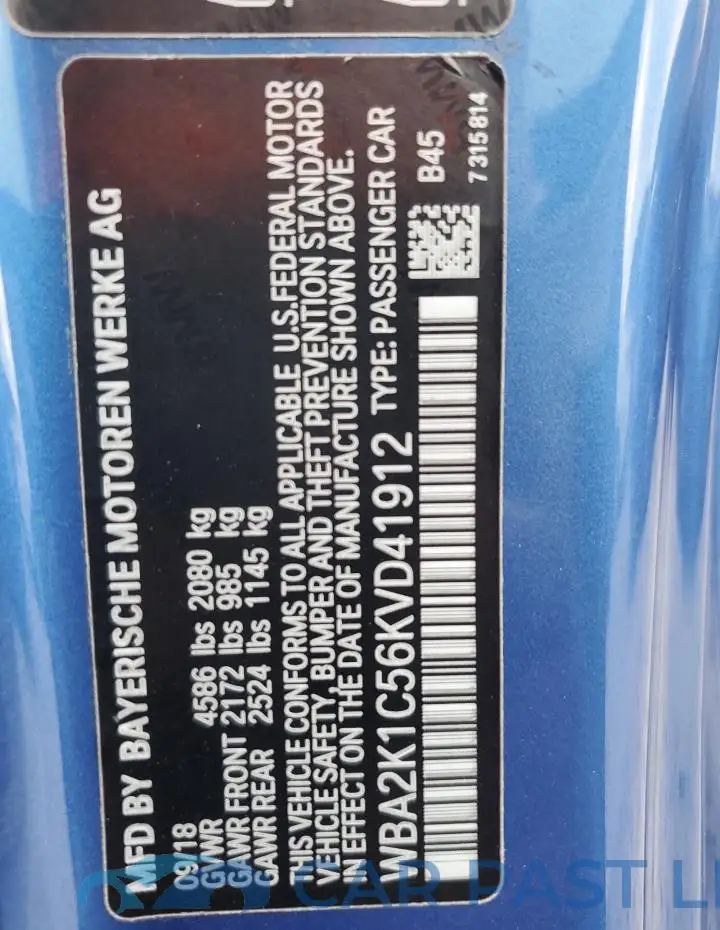 WBA2K1C56KVD41912# 12