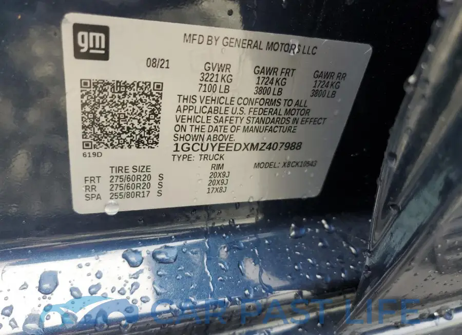 1GCUYEEDXMZ407988# 12