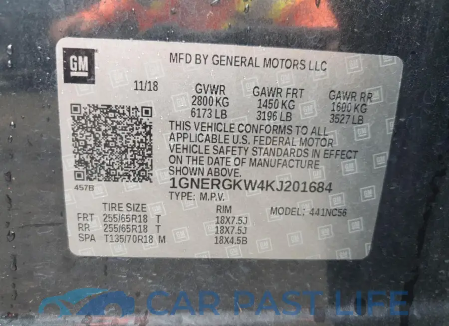 1GNERGKW4KJ201684# 14