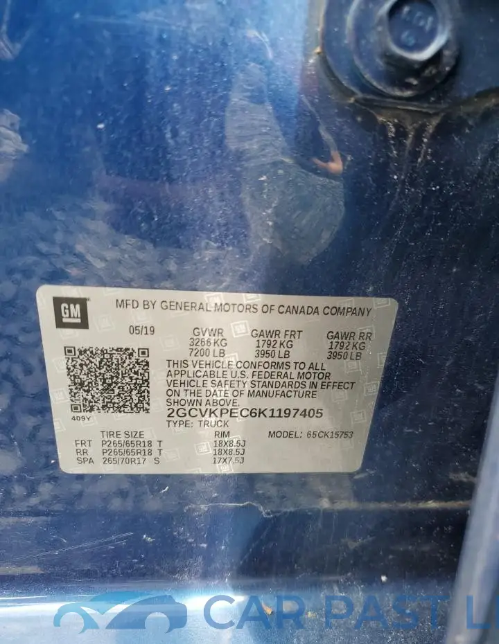 2GCVKPEC6K1197405# 12