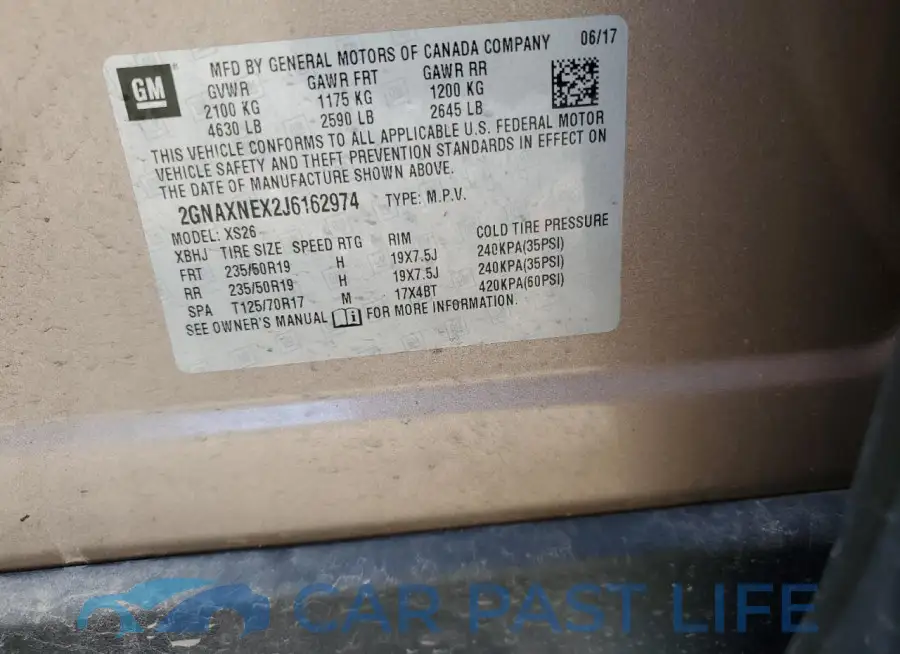 2GNAXNEX2J6162974# 12