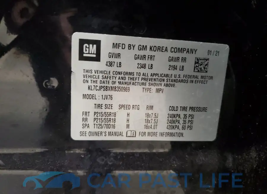 KL7CJPSBXMB350969# 13