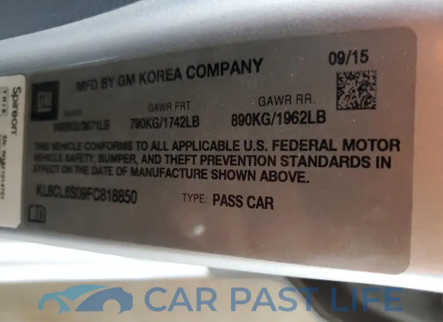 KL8CL6S09FC818850# 12