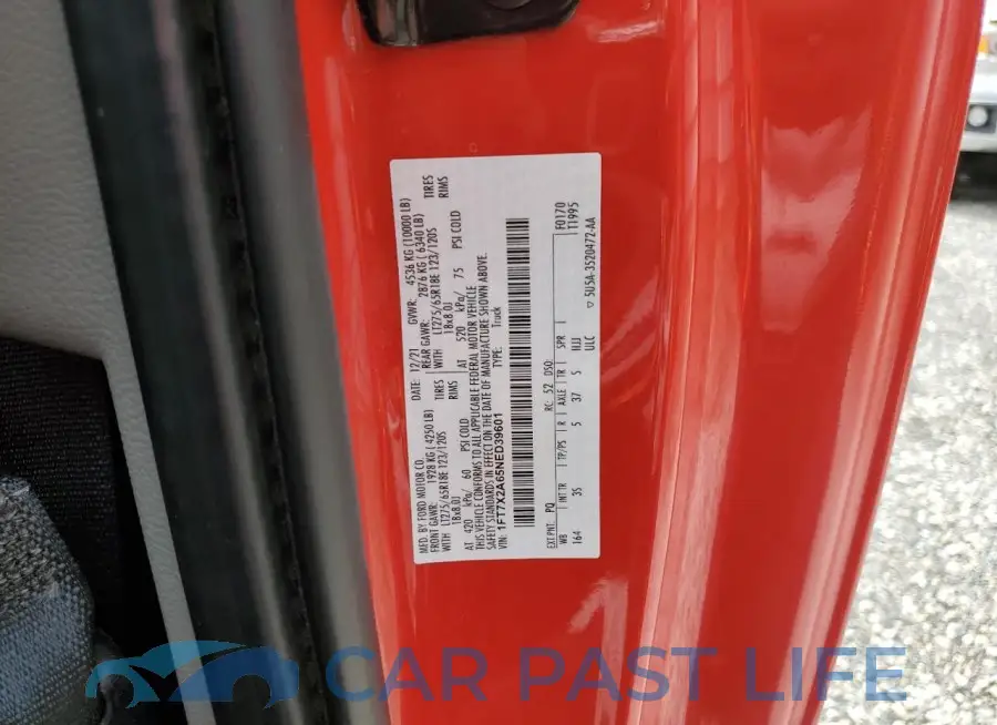 1FT7X2A65NED39601# 12