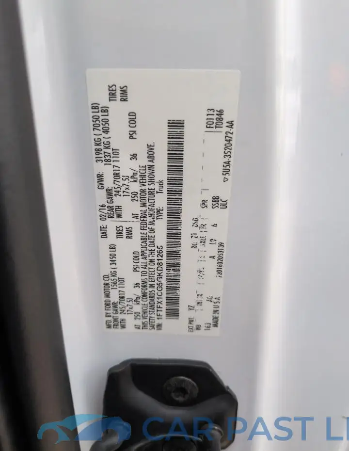 1FTFX1CG5GKD81265# 12